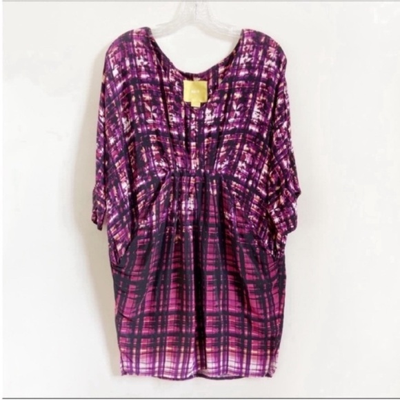 Anthropologie Maeve Petal Palette dress purple pink dolman sleeves - Picture 2 of 11